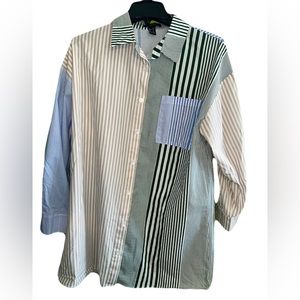 Multi Colored Striped Blouse Shirt
